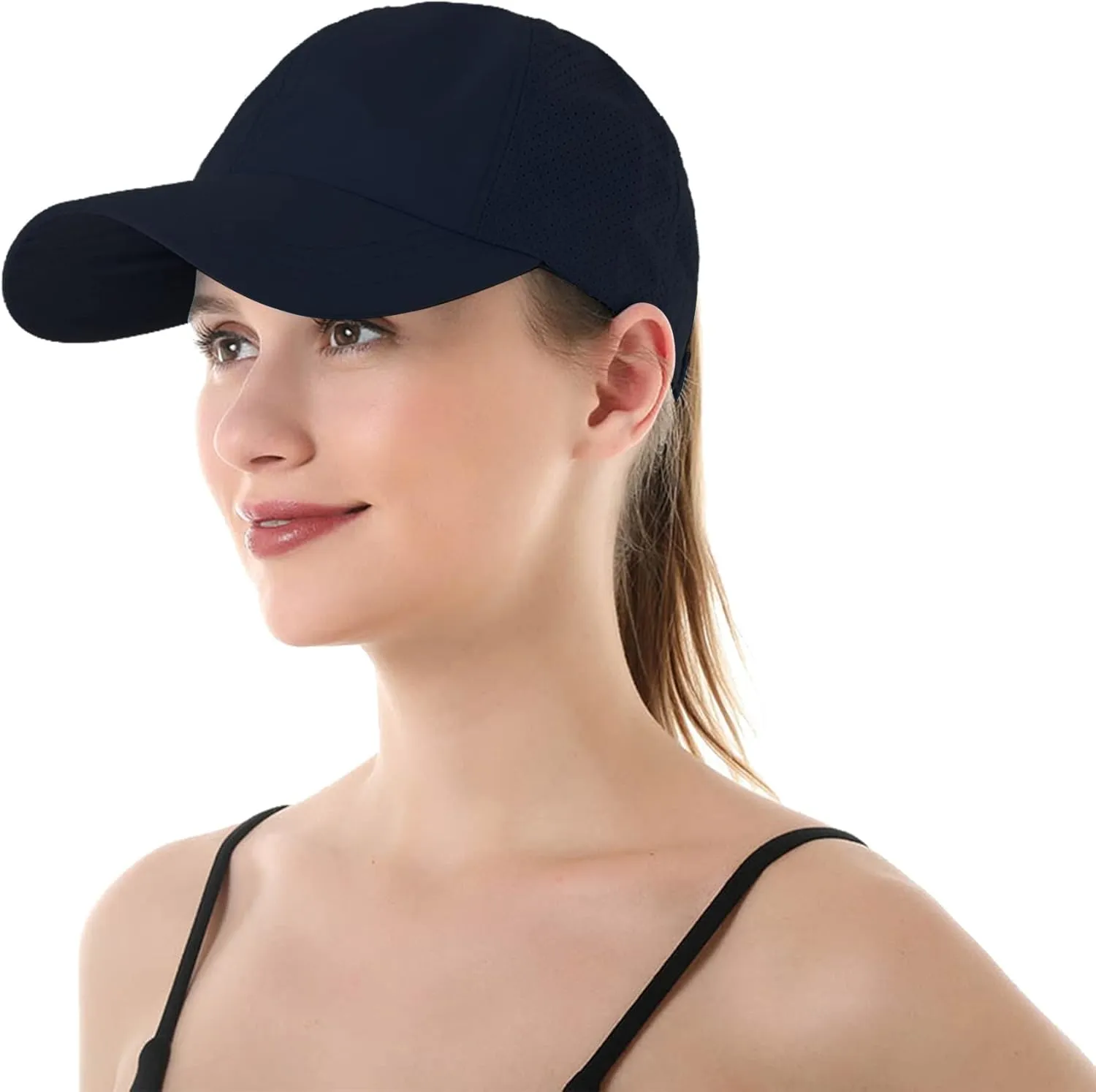 UTTPLL Women Ponytail Baseball Cap Adjustable Ponycap Trucker Hats Summer Mesh Outdoor Sports Criss Cross Caps Dad Hat