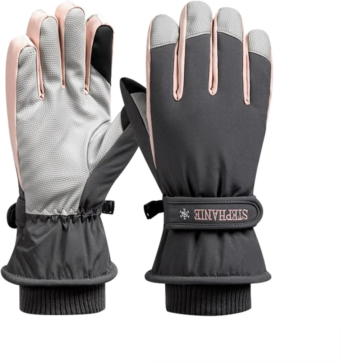 Winter Gloves Men Women Snow Ski Gloves Windproof Cold Weather Gloves Leather Gloves for Women