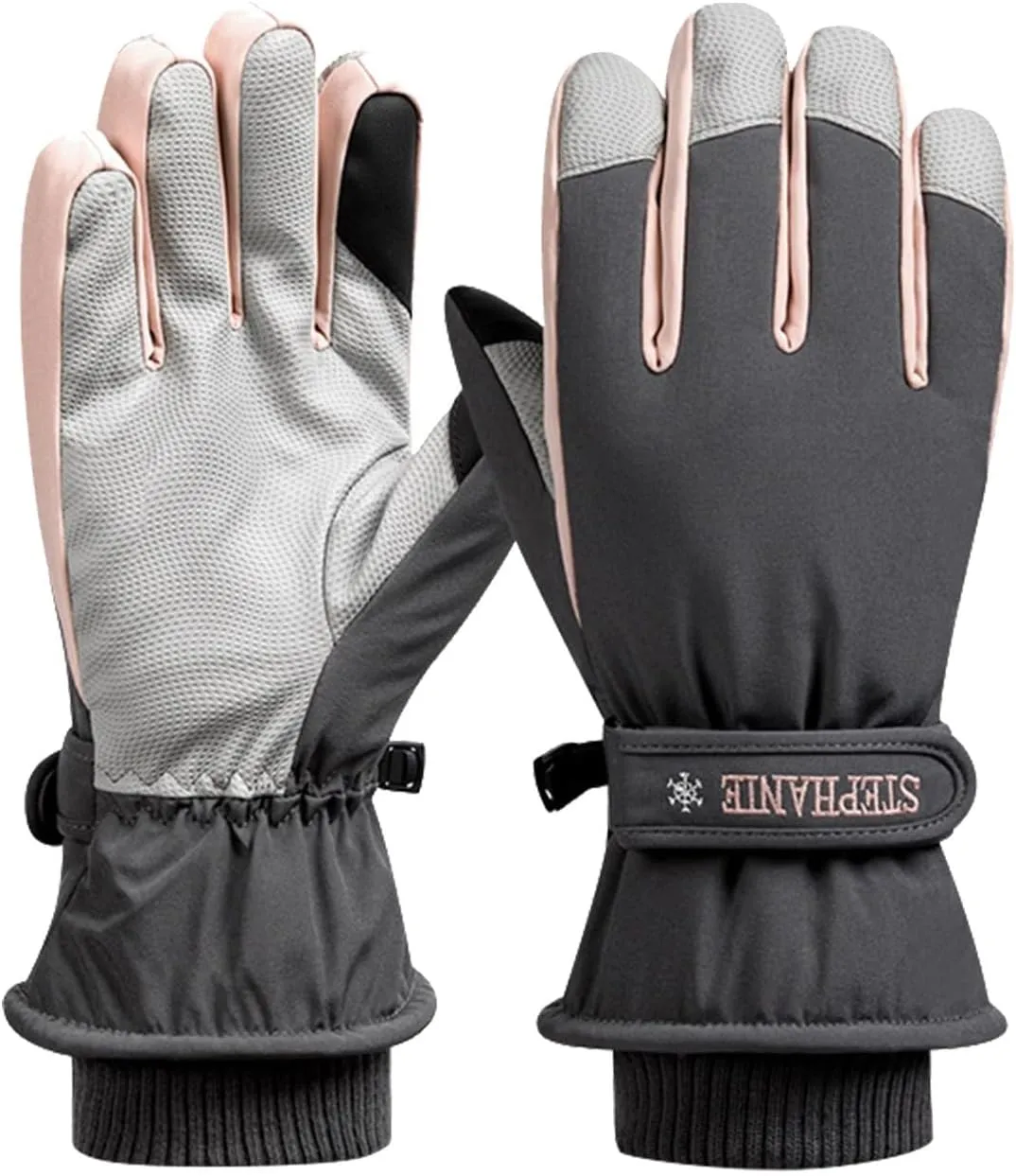 Winter Gloves Men Women Snow Ski Gloves Windproof Cold Weather Gloves Leather Gloves for Women