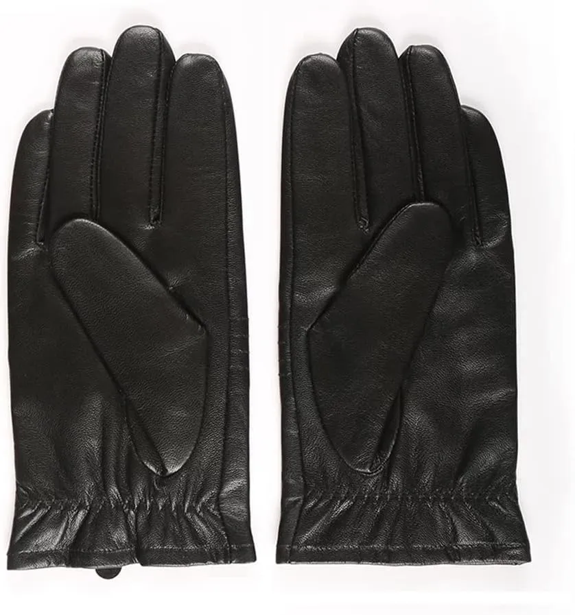 Winter Leather Gloves Men's Touch Screen Gloves Lining Warm and Soft Driving