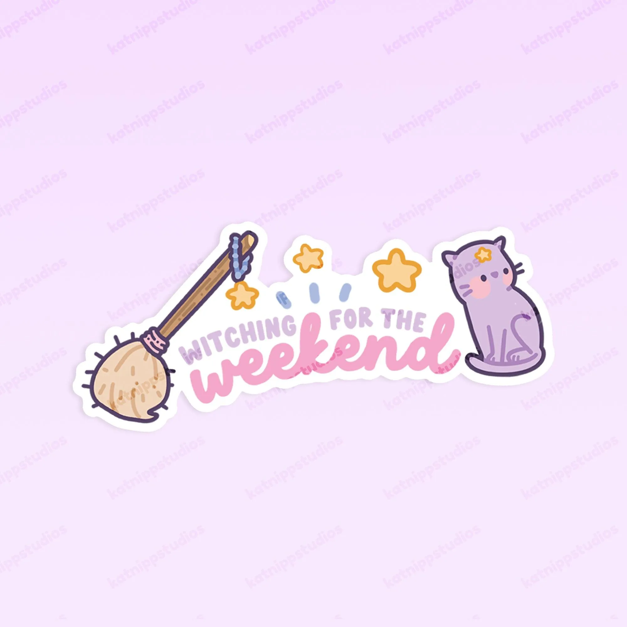 Witching for the Weekend! Cute Prisma the Cat, The Pastel Witch Die cut