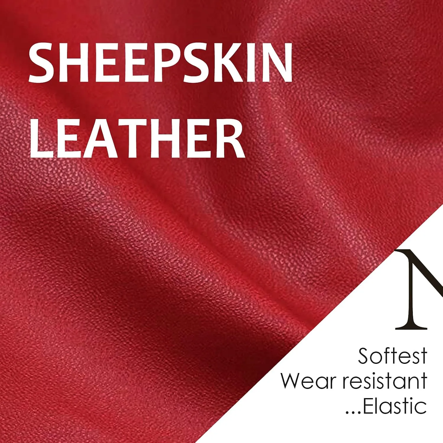 Women Leather Mittens Finger Rabbit fur Lining Winter Sheepskin Soft and Warm