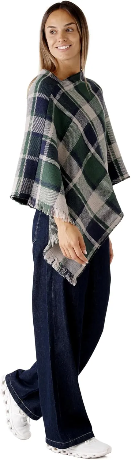 Women's Shawl Wrap Poncho Ruana Cape Cardigan Sweater Open Front for Fall Winter Spring