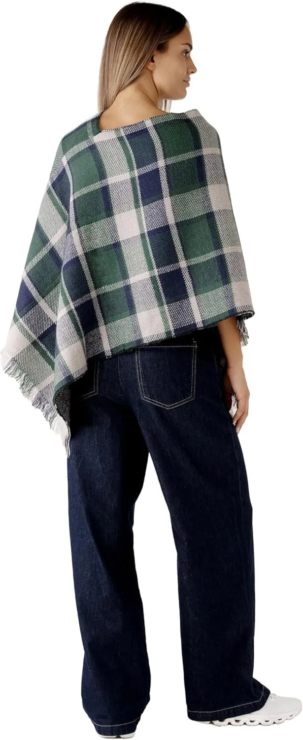 Women's Shawl Wrap Poncho Ruana Cape Cardigan Sweater Open Front for Fall Winter Spring