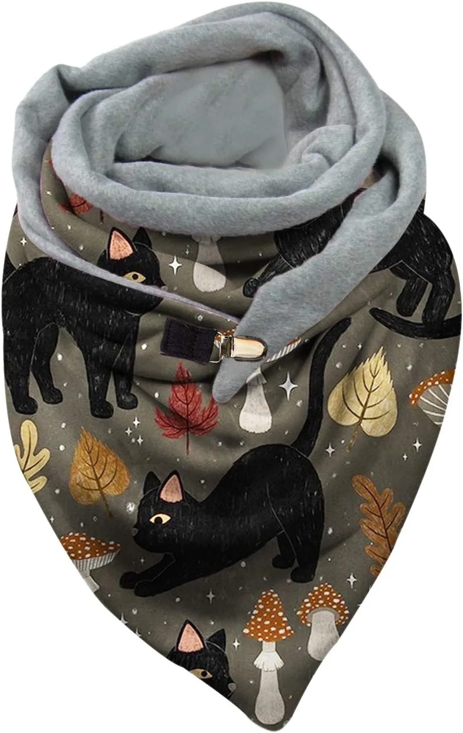Wrap Print Women Button Warm Scarves Casual Soft Shawls Winter Scarf Christmas Scarfs (Color : C, Size : One Size)