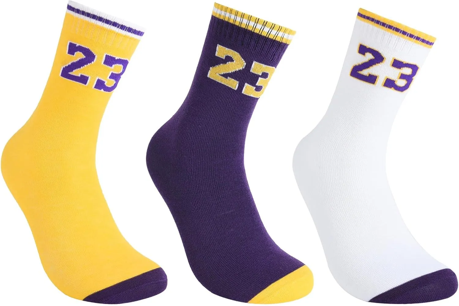 Youth Basketball Socks Boys Girls,3 Pairs Running Breathable Sports Socks for Kids Age 6-14